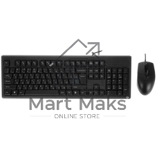Комплект клавиатура+мышь A4Tech KRS-8372 проводной, USB, 1200 DPI, чёрный