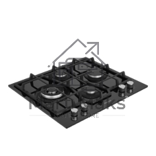 Газовая варочная поверхность Hotpoint HGMTS 643 BL, 4 конфорки, эмалированная сталь, 7800 Вт