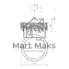60159/ подвесной светильник/ хром/ прозрачный хрусталь Strotskis Smart