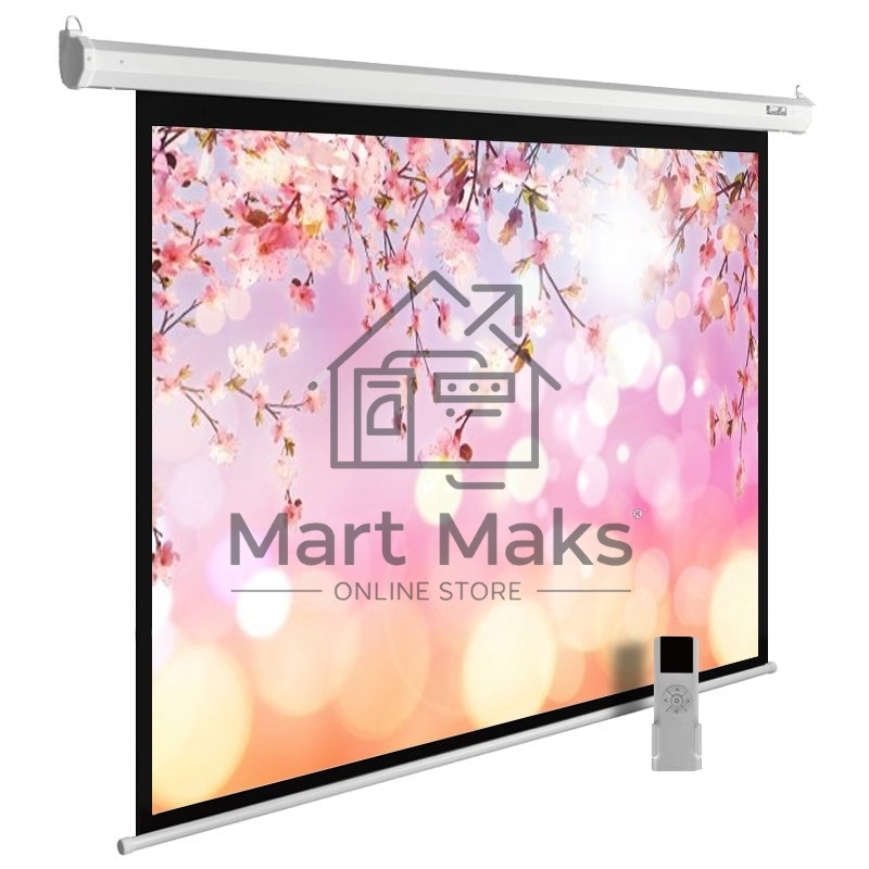 Экран Cactus 220x220см MotoExpert CS-PSME-220x220-WT 1:1 настенно-потолочный рулонный белый (моторизованный привод)