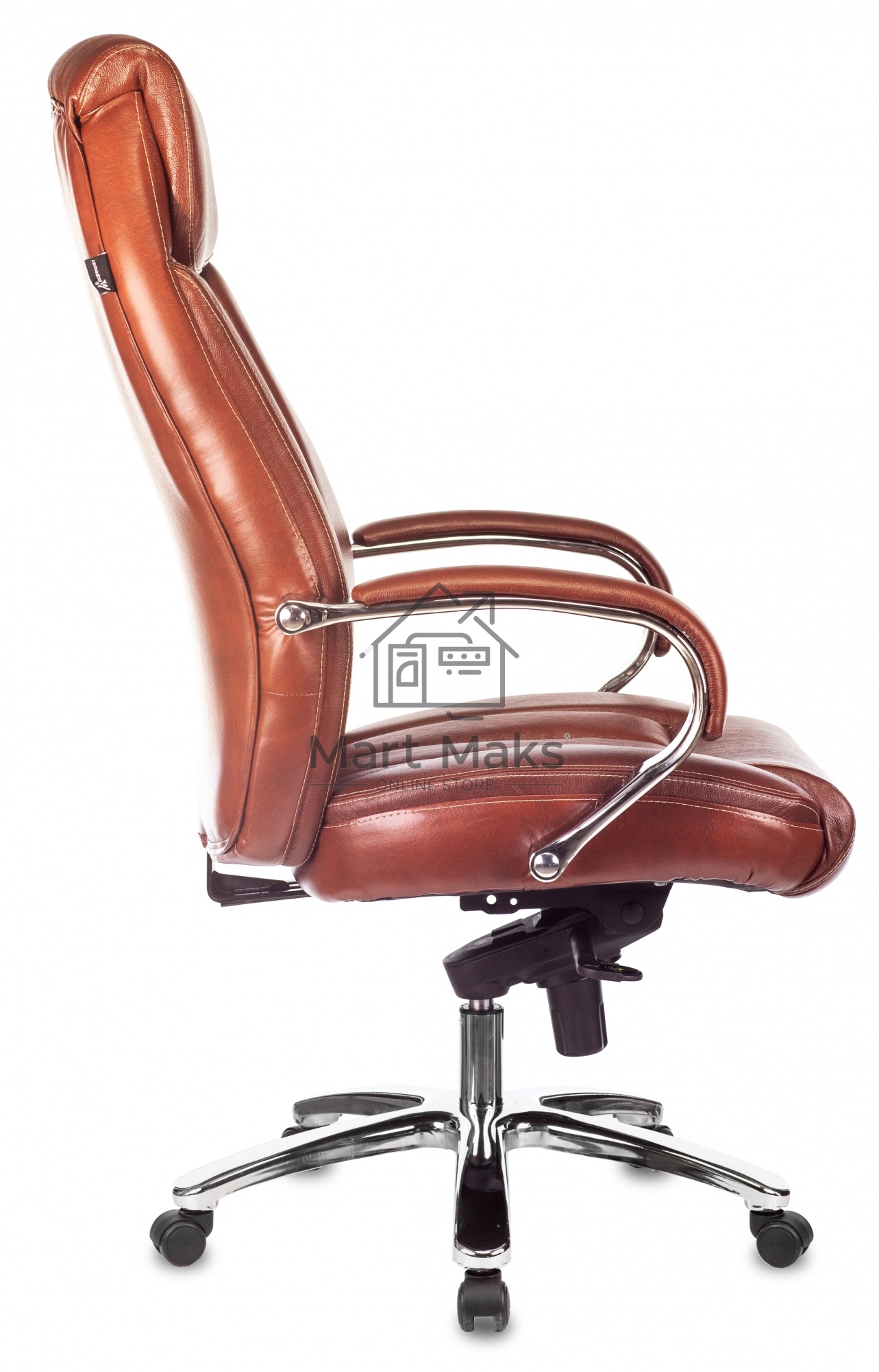 Кресло руководителя Бюрократ T-9922SL светло-коричневый Leather Eichel кожа крестовина металл хром