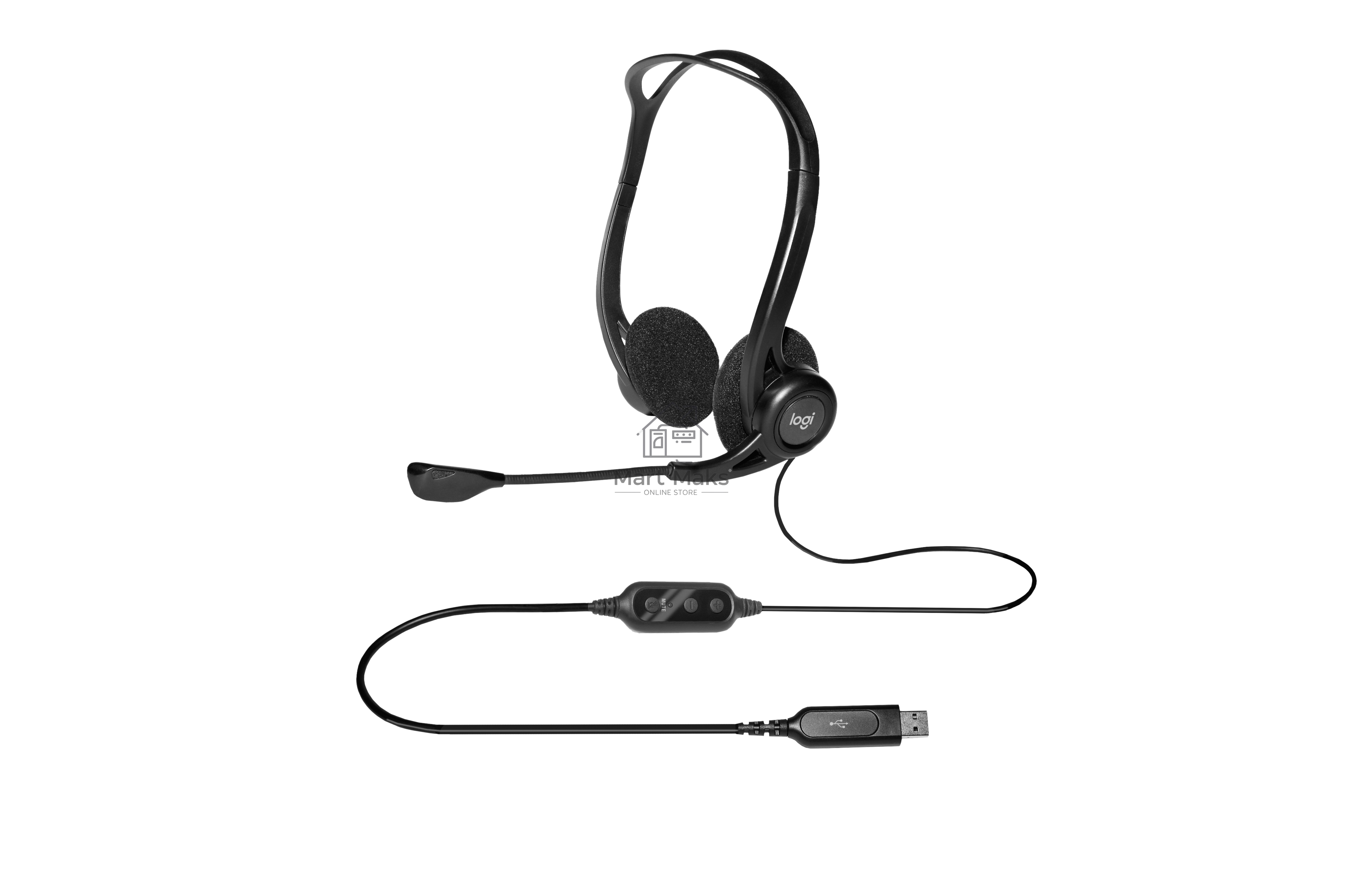 Наушники с микрофоном Logitech 960 черный 2.4м накладные оголовье (981-000100)