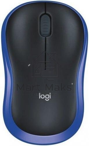 Мышь беспроводная Logitech M185 синий, 1000 dpi, радиоканал, USB, кнопки - 3