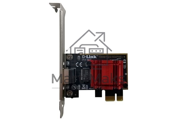 Сетевой PCI Express адаптер D-Link DGE-562T/A2A с 1 портом 100/1000/2.5GBase-T