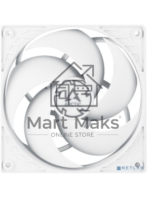 Вентилятор для корпуса Arctic P12 PWM PST белый, 120 мм, 1800 об/мин, 22.5 дБ, 4 pin