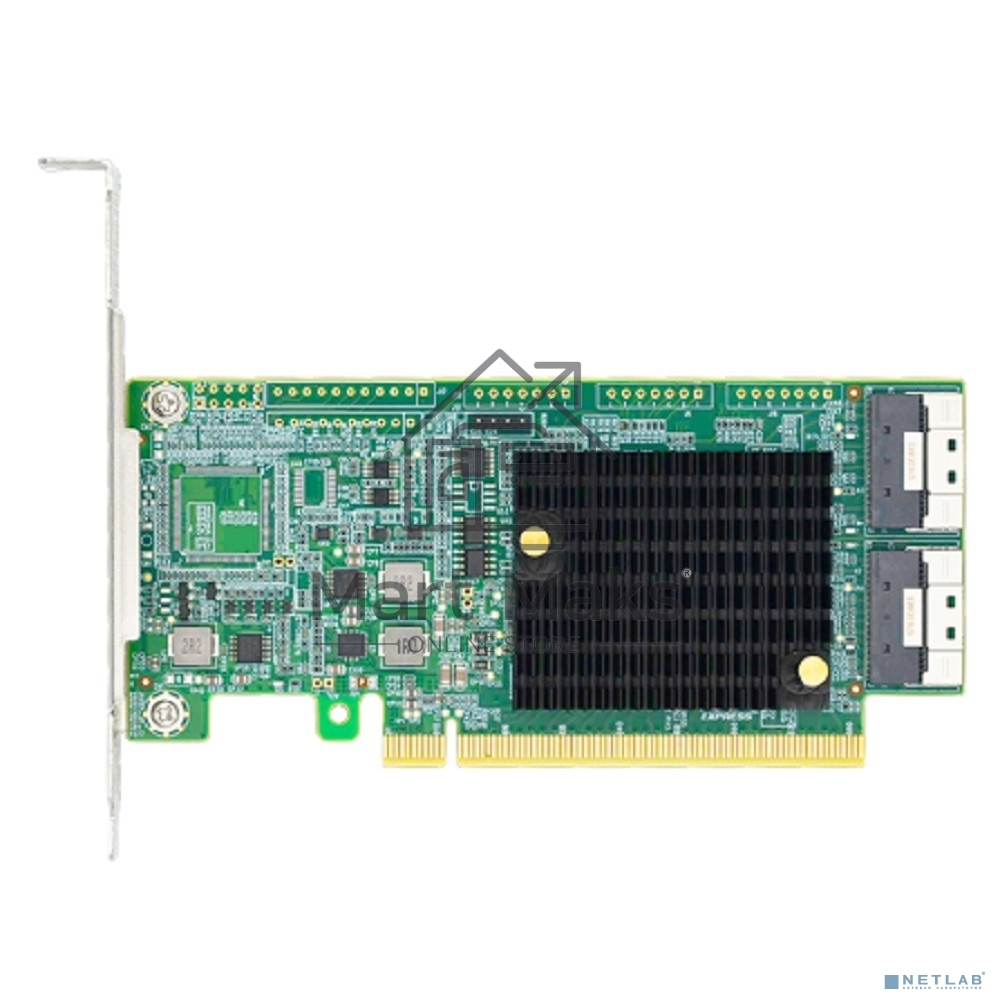Адаптер для SSD PCIe x16 to Two SlimSAS SFF-8654 8i Retimer Adapter