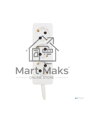 Удлинитель PROconnect 3 гнезда, 10 м, 3х0.75 мм², с/з, белый