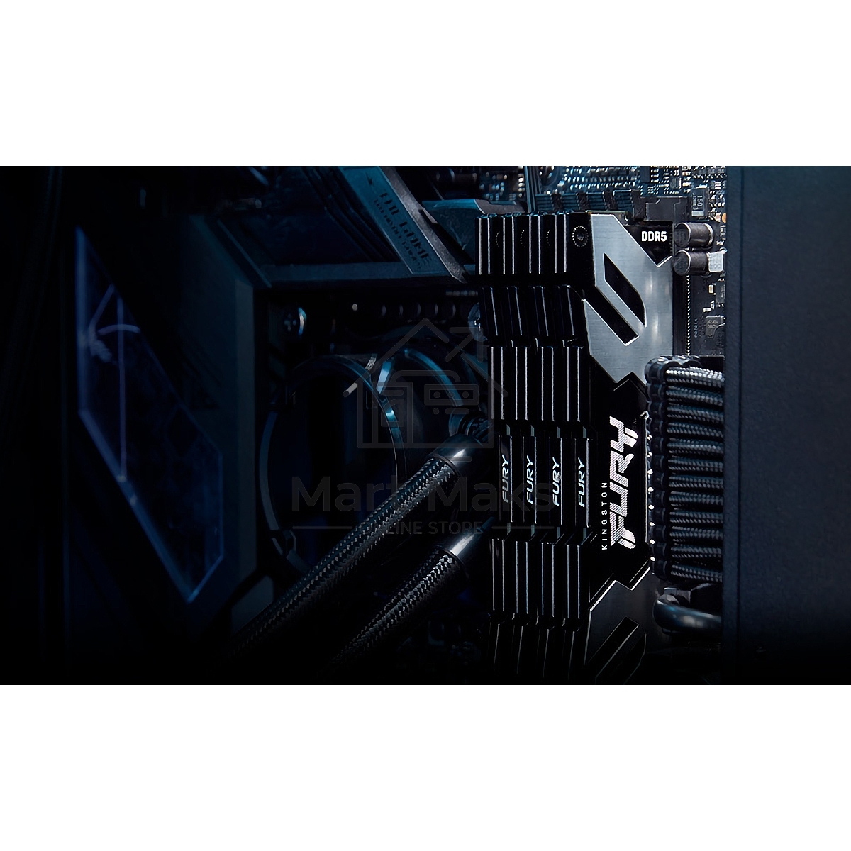 Оперативная память Kingston Fury Renegade, DDR5, 32GB (1x32GB), 6400MHz, CL32, DIMM, радиатор, серебристый/черный
