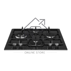 Газовая варочная поверхность Hotpoint HGMTS 643 BL, 4 конфорки, эмалированная сталь, 7800 Вт