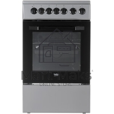 Плита электрическая Beko FFSE57114GS серебристый, конфорок 4 шт, духовка 55 л, 50 см x 85 см x 60 см