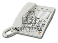 Телефон проводной Panasonic KX-TS2363RUW белый однокноп.набор 20 ном., спикерфон, автодозвон