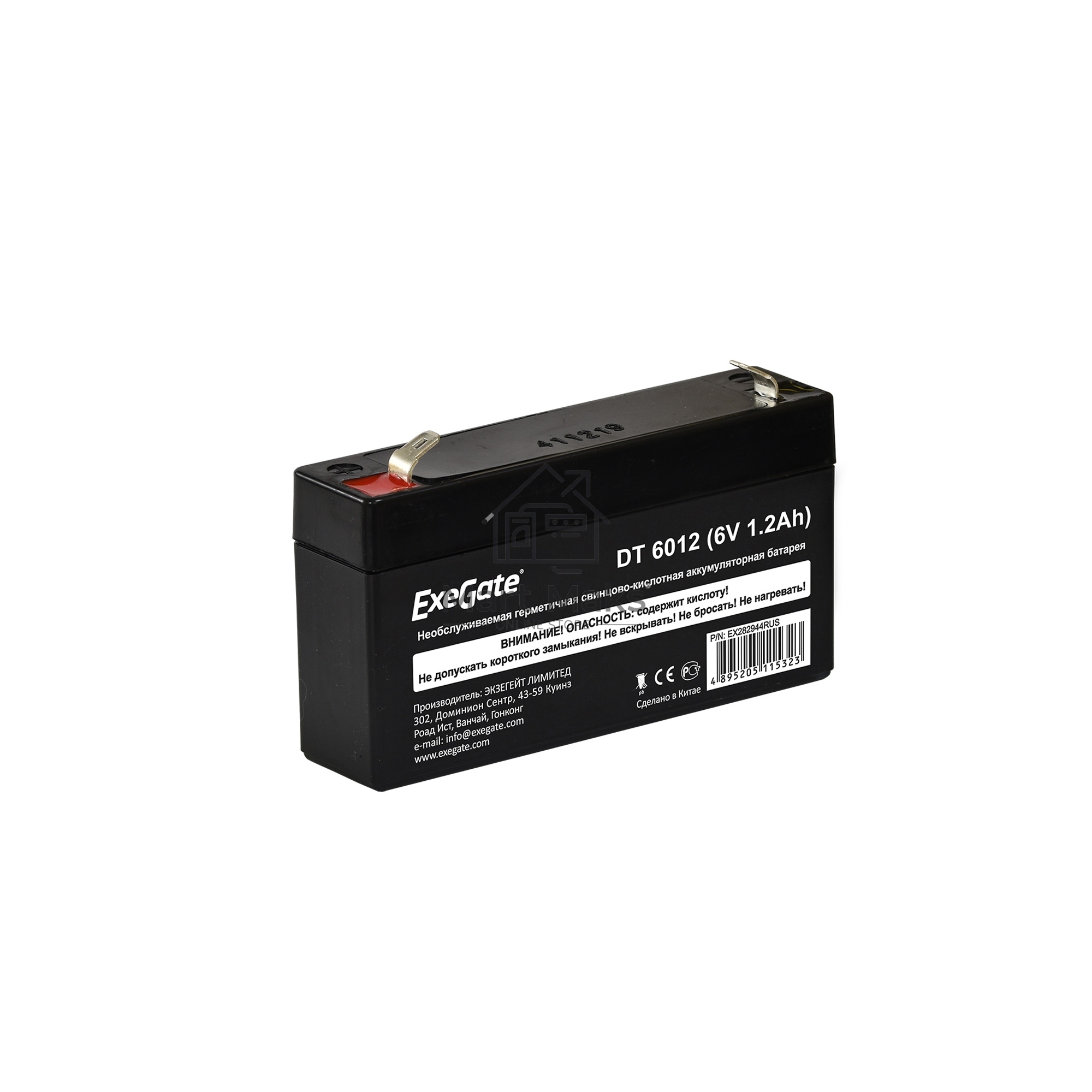 Батарея ExeGate DT 6012 (6V 1.2Ah), клеммы F1