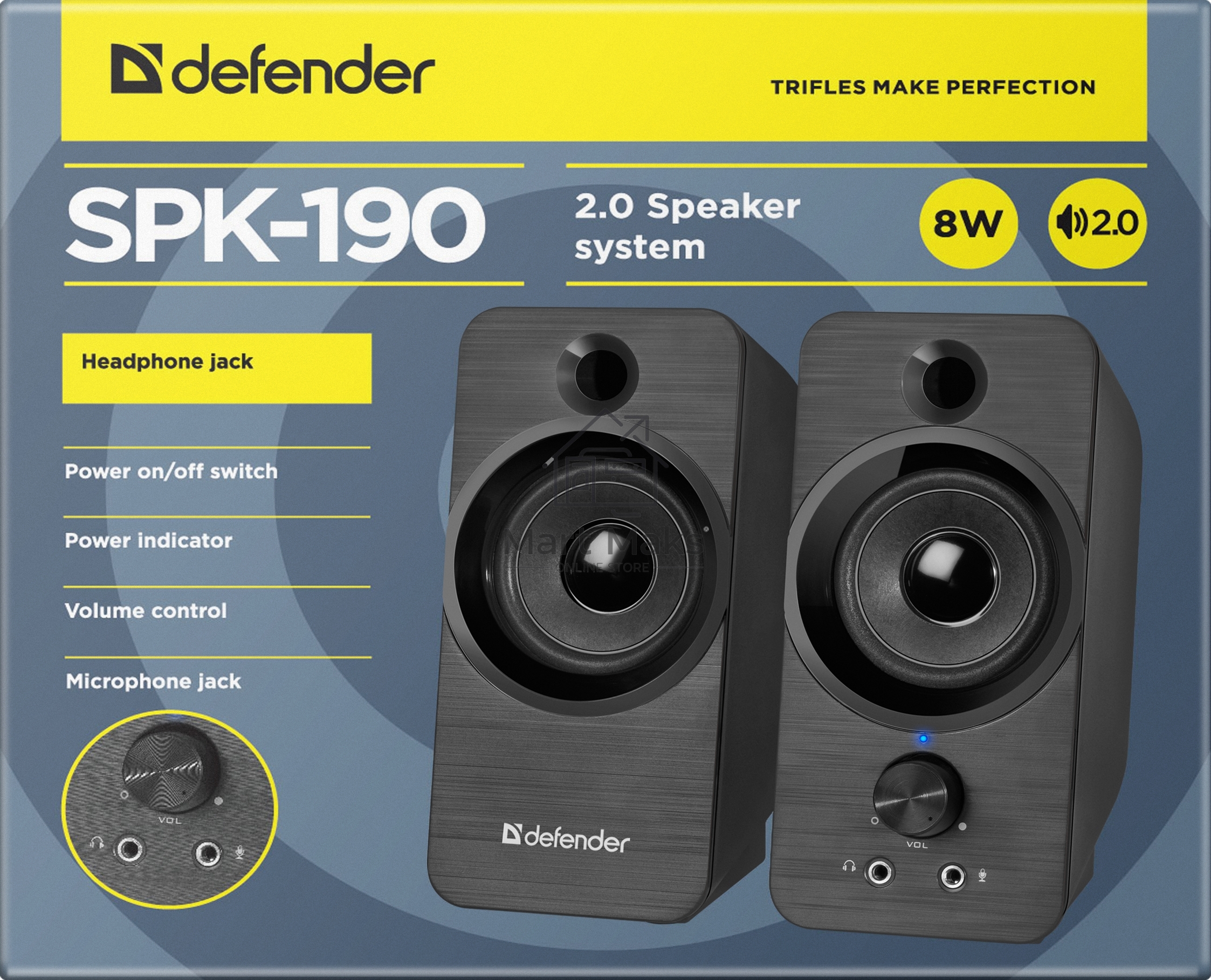 Акустическая система Defender 2.0 SPK-190 черный