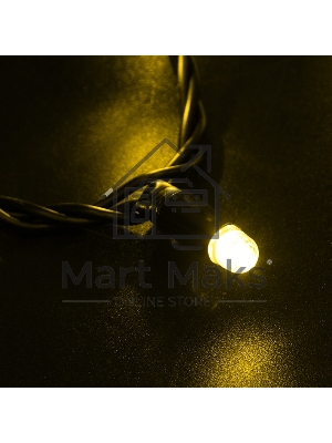 Гирлянда Neon-night Нить 10м, эффект мерцания (каждый 5-ый), черный ПВХ, 230В, Желтый