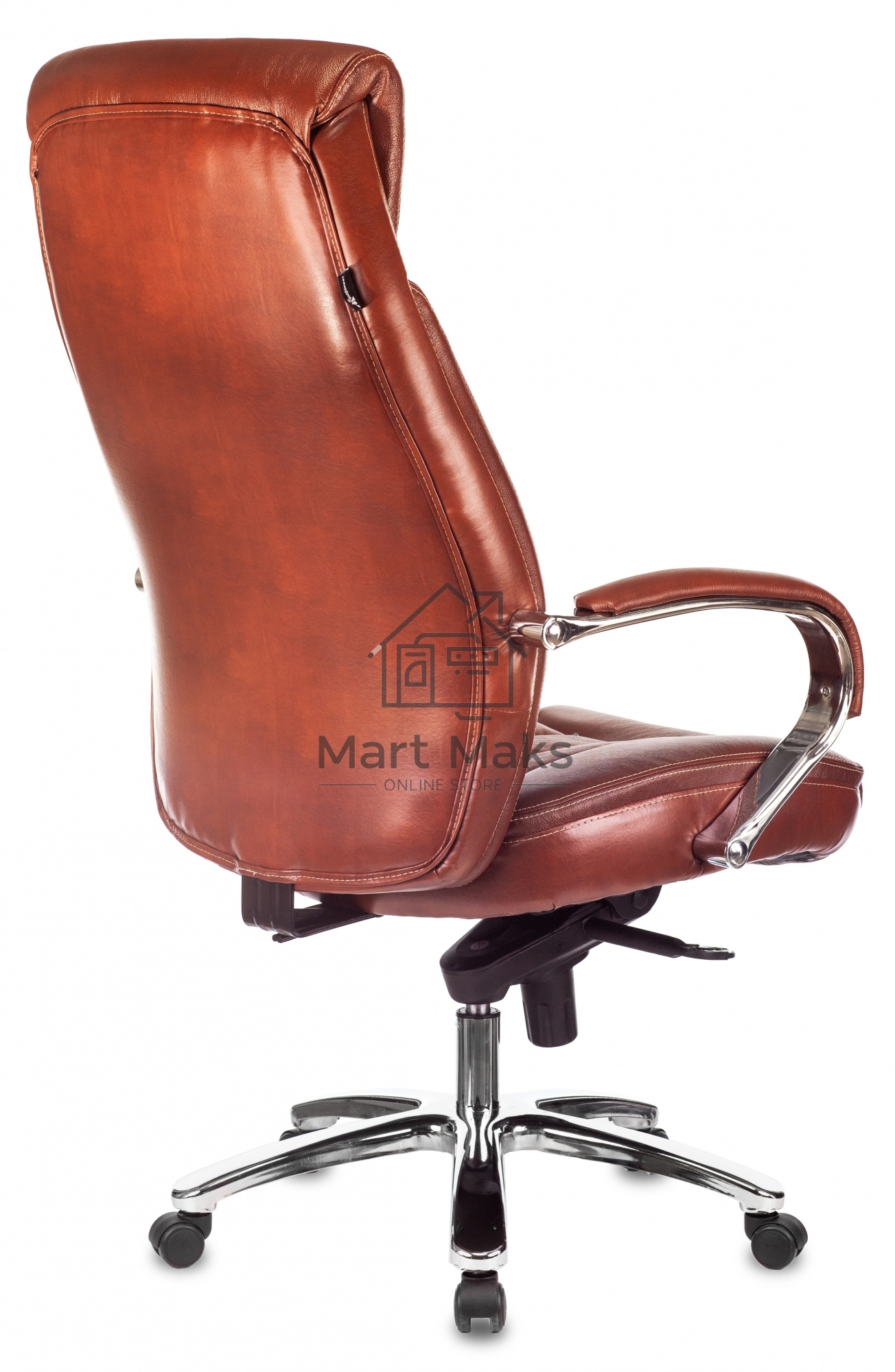 Кресло руководителя Бюрократ T-9922SL светло-коричневый Leather Eichel кожа крестовина металл хром