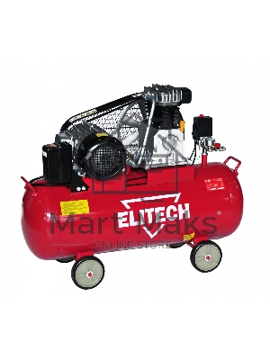Компрессор поршневой Elitech КПР 100/550/3.0 масляный 550л/мин 100л 3000Вт красный
