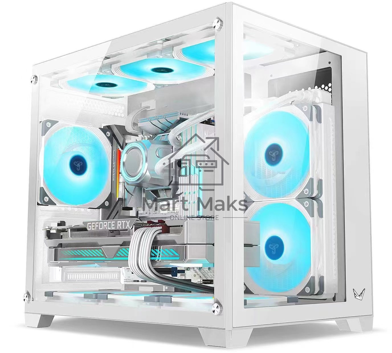 Компьютерный корпус AeroCool / Formula Crystal Z5 белый без БП mATX 11x120mm 2xUSB2.0 1xUSB3.0 audio bott PSU