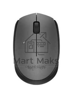 Мышь беспроводная Logitech M170 черный/темно-серый, 1000 dpi, радиоканал, USB, кнопки - 3