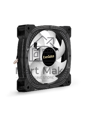 Вентилятор для корпуса ExeGate EX12025H6PSU-PWM.ARGB черный, 120 мм, 1200 об/мин, 33 дБ, 6 pin