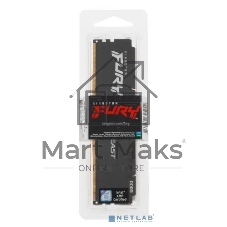 Оперативная память Kingston Fury Beast, DDR5, 8GB (1x8GB), 5600MHz, CL40, DIMM, с радиаторами, черный