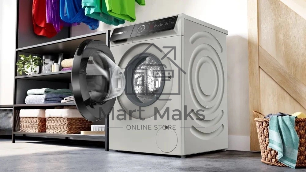 Стиральная машина Bosch Serie 8 WGB2440XME серебро, загрузка фронтальная 9 кг, 1400 об/мин., класс: А+++