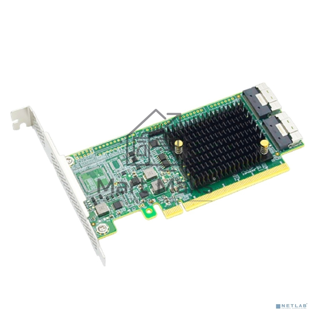 Адаптер для SSD PCIe x16 to Two SlimSAS SFF-8654 8i Retimer Adapter