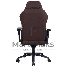 Кресло игровое Cactus CS-CHR-0112BR коричневый, сиденье коричневый, эко.кожа, с подголов. крестовина металл, пластик черный