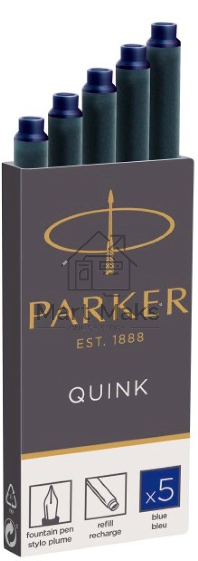 Картридж Parker Quink Z11 (CW1950384) синие чернила, для ручек перьевых (5шт)