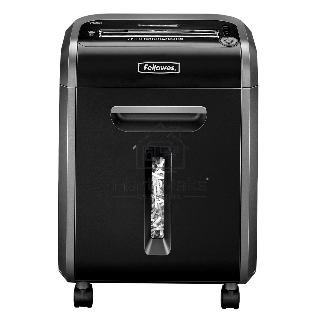 Шредер Fellowes 79Ci. (14 листов), 23 литра, 3,9х38 мм (класс 3), 100%Jam Proof, уничтожает: скобы/скрепки/карты/CD