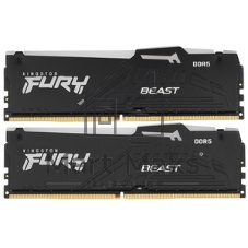 Оперативная память Kingston Fury Beast Black, DDR5, 64GB (2x32GB), 5200 MHz, CL40, с радиатором, чёрный