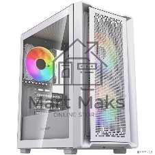 Корпус Powercase Mistral SM04 ARGB, Tempered Glass, Front Nylon Filter, 3x120mm ARGB PWM fans, белый, mATX (CMMSM04W-A3)