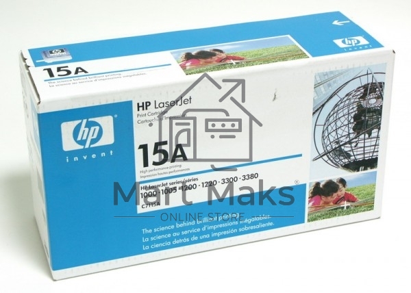 Картридж лазерный HP C7115A черный LJ 1000W/1200/1220/3300, (2500стр.)