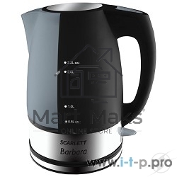 Чайник электрический Scarlett SC-1020 2.2л. 2200Вт черный (корпус: пластик)