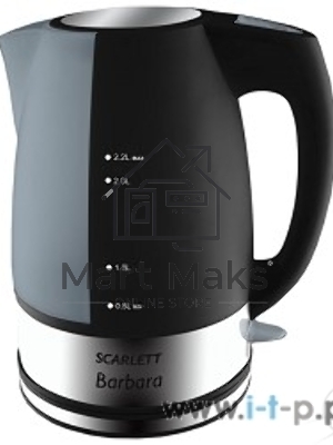 Чайник электрический Scarlett SC-1020 2.2л. 2200Вт черный (корпус: пластик)