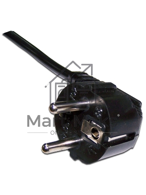 Шнур питания Lanmaster C19-Schuko угловая, 3х1.5, 220В, 16А, черный, 3 метра