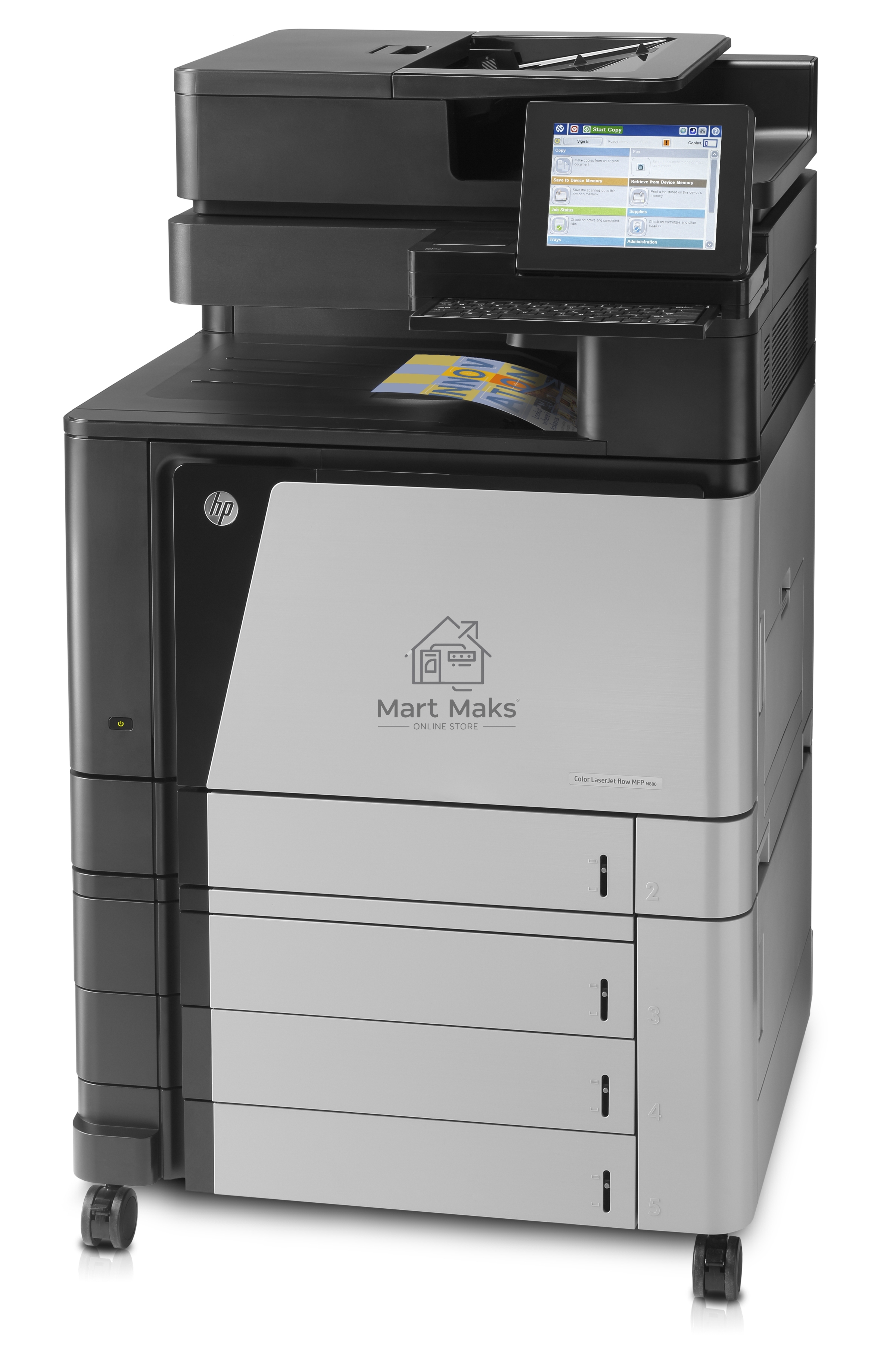 МФУ лазерный HP Color LaserJet Enterprise Flow M880z (A2W75A#B19), A3, цветной, печ. до 46 стр/мин., скан. до 70 стр/мин. (ч/б) 68 стр/мин. (цвет), 1200 x 1200 dpi (печать) 600x600dpi (скан.), USB, RJ-45
