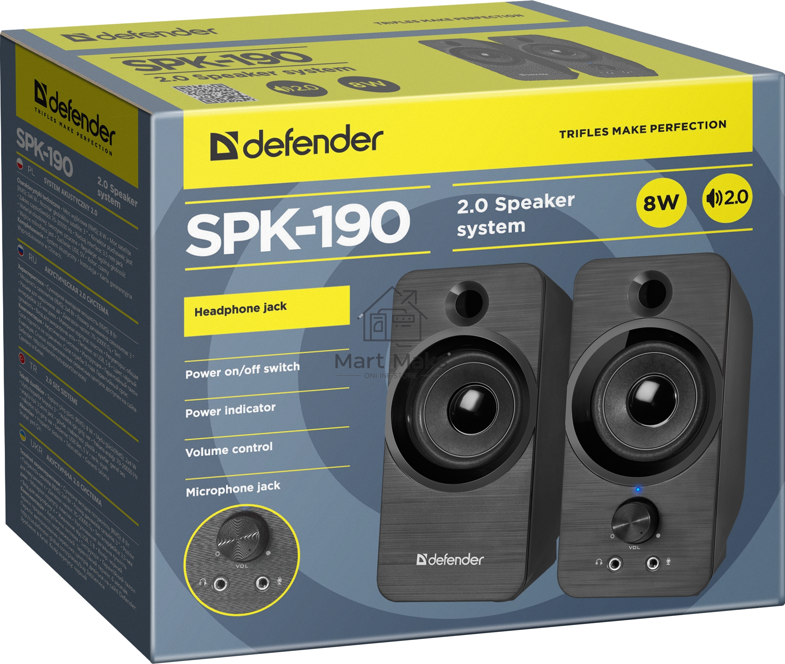Акустическая система Defender 2.0 SPK-190 черный