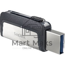 Флешка USB SanDisk DDC2 Ultra Dual (SDDDC2-032G-G46), 128Gb, USB 3.0/USB 3.1 Type C, R/W 150/30, серый/черный