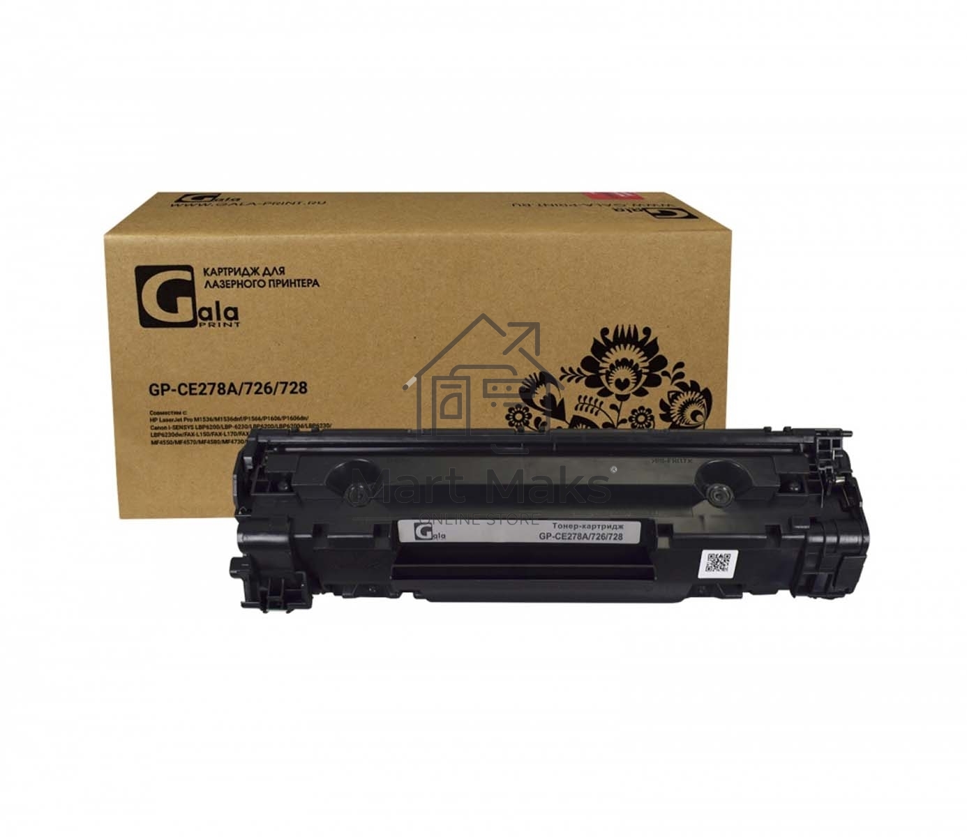 Картридж лазерный GalaPrint GP-CE278A/726/728 черный (2100 стр.) для HP LJ P1560/P1566/P1600/P1606dn/M1536 Canon i-Sensys MF4410/4420/4430/4450/4550d/4570d/4580dn/4780/D520/LBP-6200D
