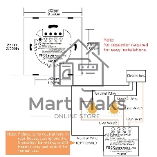 Выключатель MOES Gang Smart Switch ZS-B-EU3, Zigbee, 95-250 В