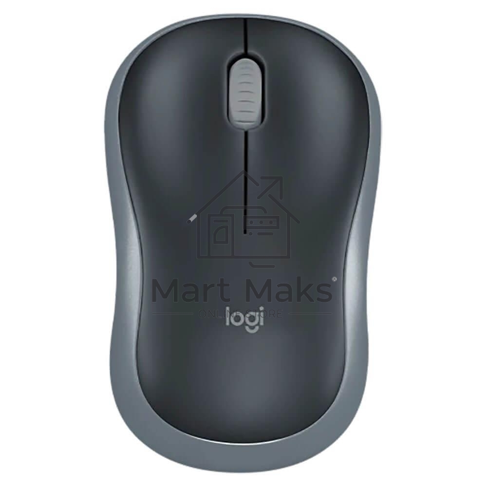 Мышь беспроводная Logitech M185 серый/черный, 1000 dpi, радиоканал, USB, кнопки - 3