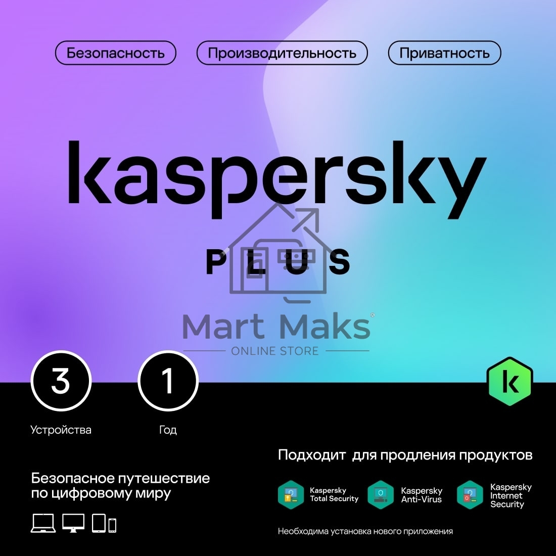 ПО Kaspersky Plus + Who Calls 5-Device 1Y Base Box (KL1050RBEFS)