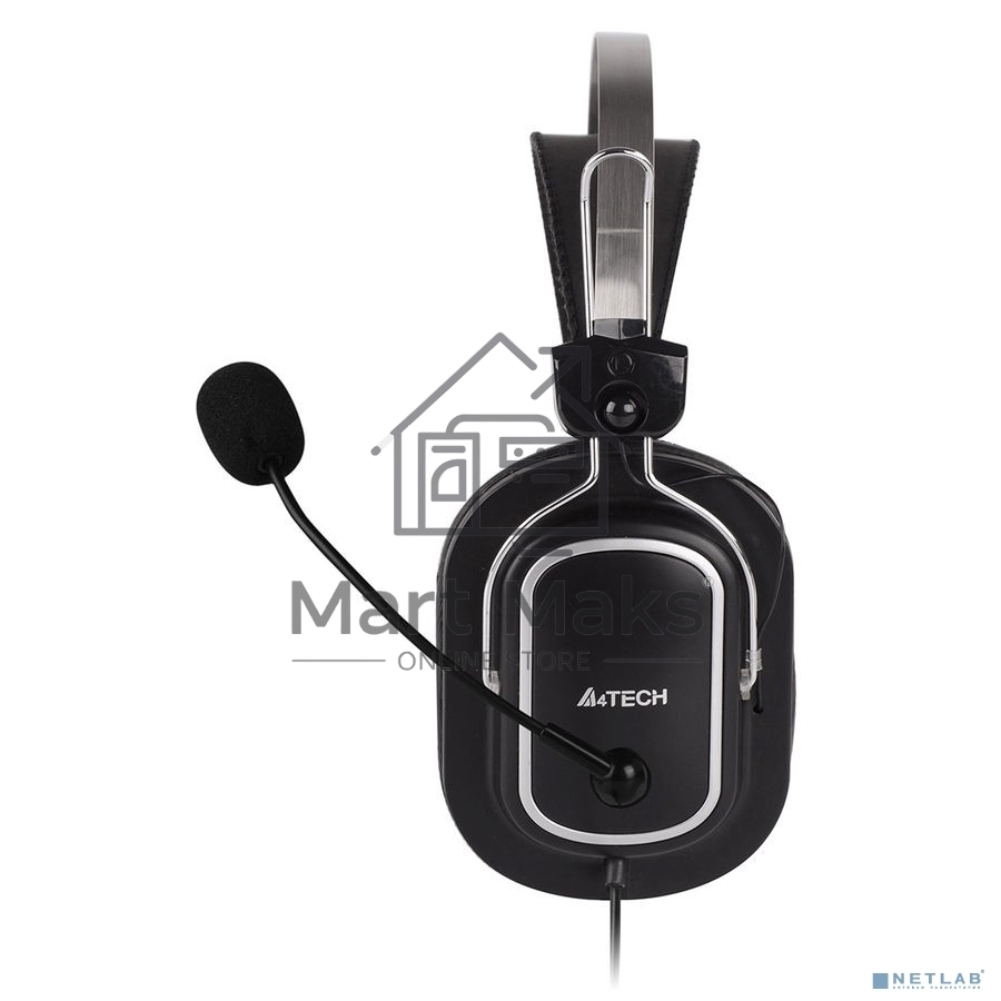 Наушники с микрофоном A4Tech HU-50 черный 2м накладные USB оголовье