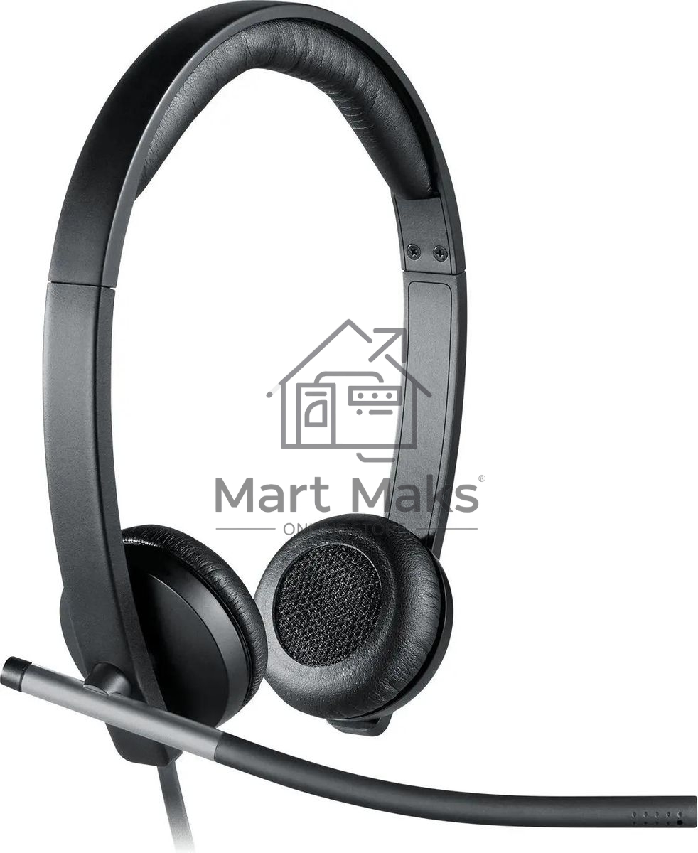 Наушники с микрофоном Logitech H650E черный 1.1м 981-000519