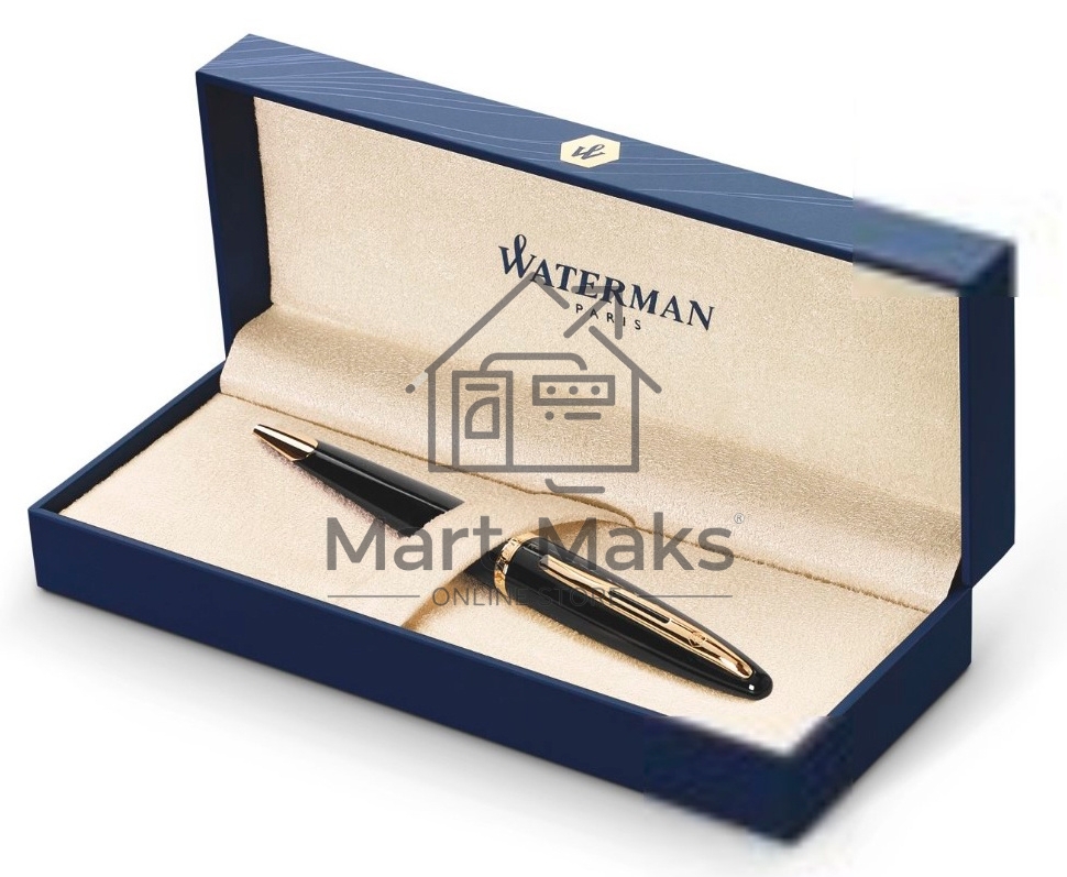 Ручка шариковая Waterman Carene (CWS0700380) Black GT M, синие чернила, подарочная коробка