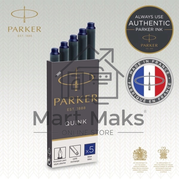 Картридж Parker Quink Z11 (CW1950384) синие чернила, для ручек перьевых (5шт)