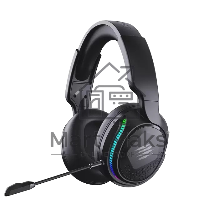 Игровые беспроводные  наушники Mad Catz P.I.L.O.T. PRO черные (Bluetooth, 2.4 гГц, 3.5 мм jack, RGB подсветка, 50 мм, 930 мАч)
