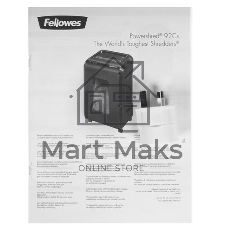 Шредер Fellowes Powershred 92Cs FS-1719301 P-4, 4х38мм, 18лст., 25лтр., уничтожает: скобы, карты, скрепки, CD