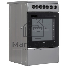 Плита электрическая Beko FFSE57114GS серебристый, конфорок 4 шт, духовка 55 л, 50 см x 85 см x 60 см
