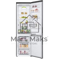 Холодильник LG GA-B509CLSL графитовый двухкамерный 277/107л морозилка снизу, No Frost